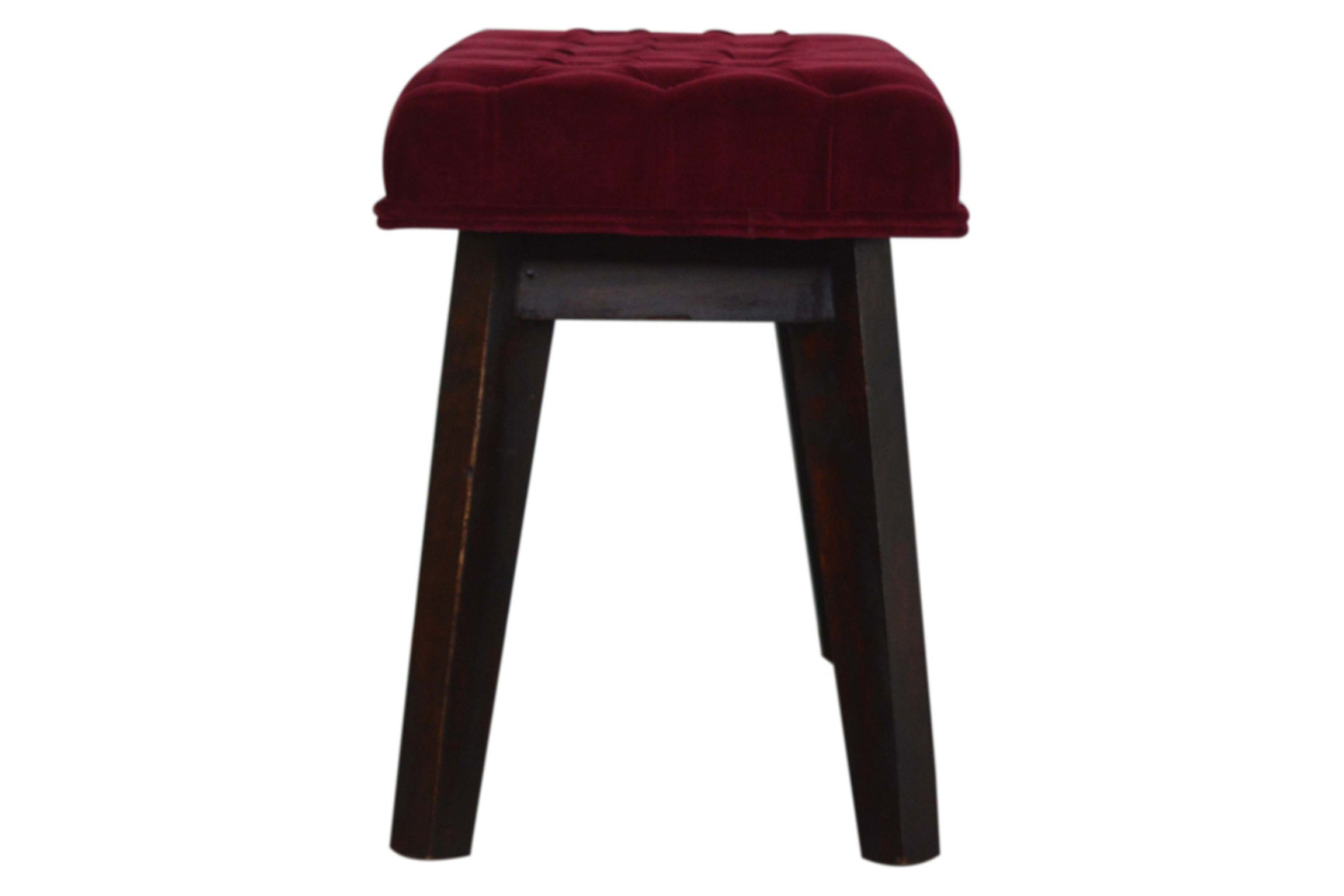 Artisan Velvet Hallway Bench - Wine Red