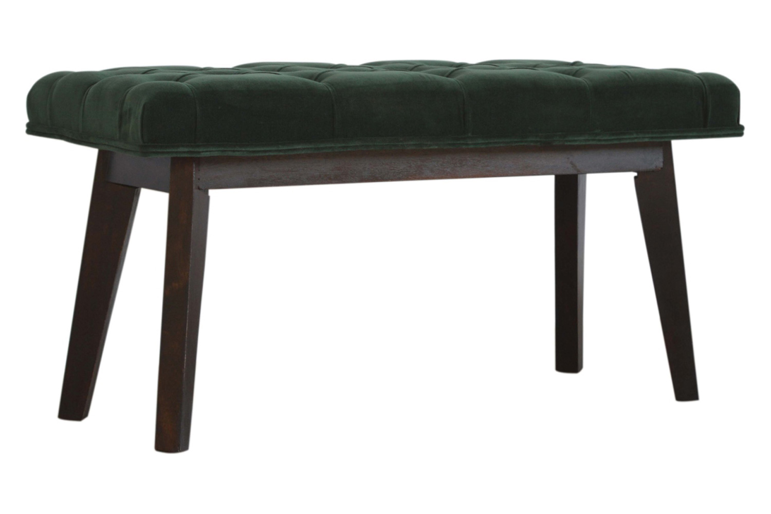 Artisan Velvet Hallway Bench - Emerald Green