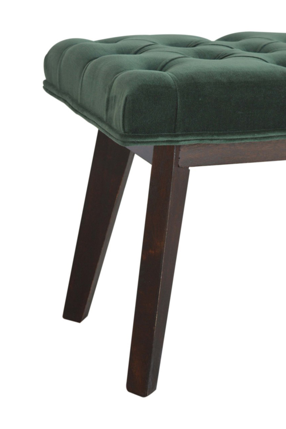 Artisan Velvet Hallway Bench - Emerald Green