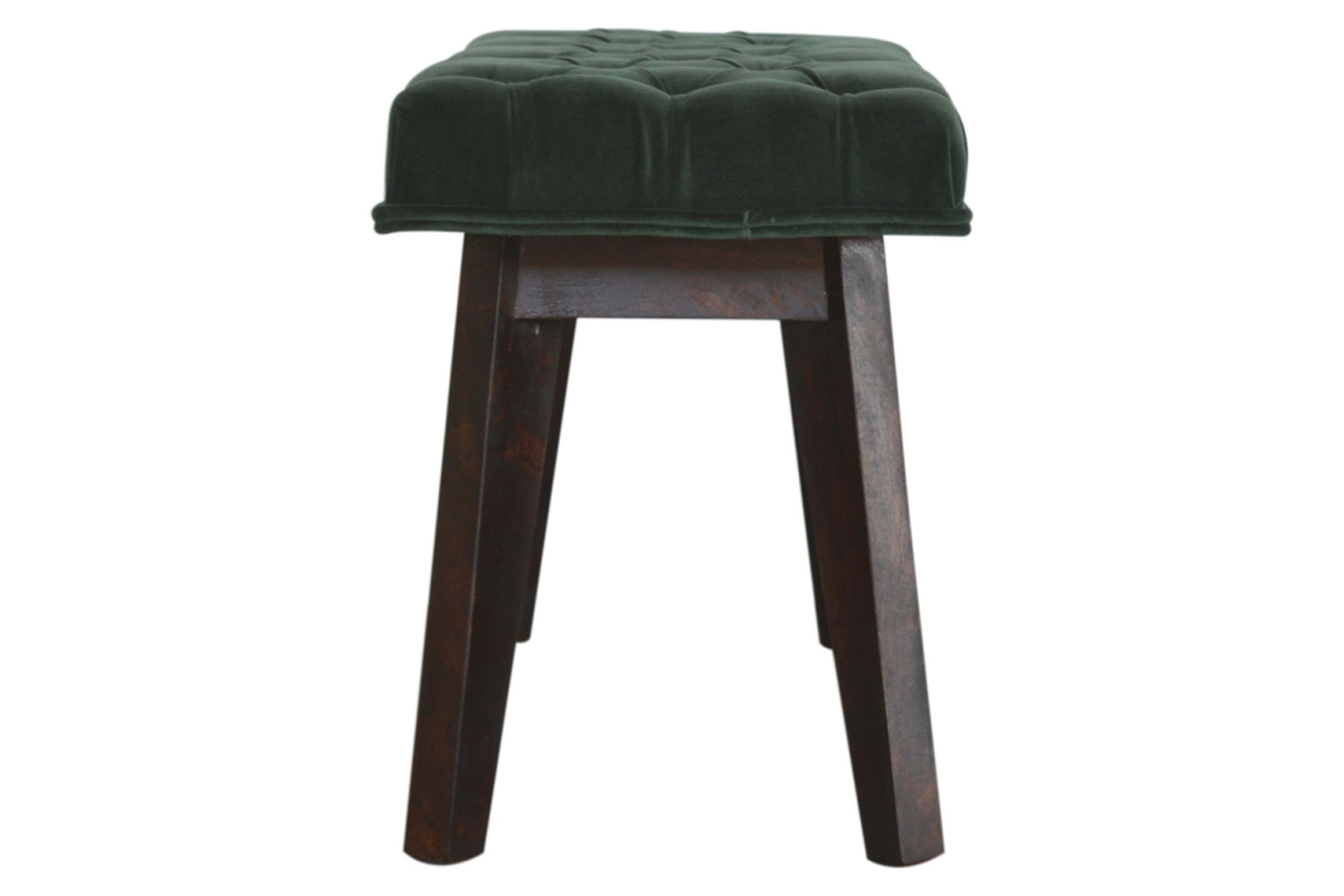Artisan Velvet Hallway Bench - Emerald Green