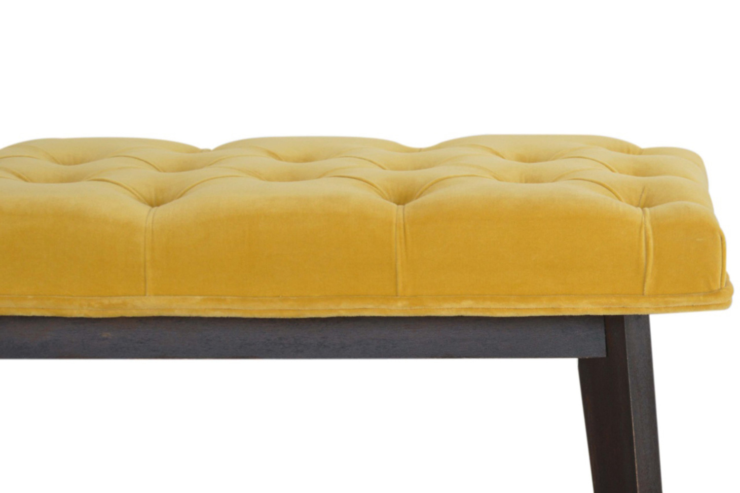 Artisan Velvet Hallway Bench - Mustard