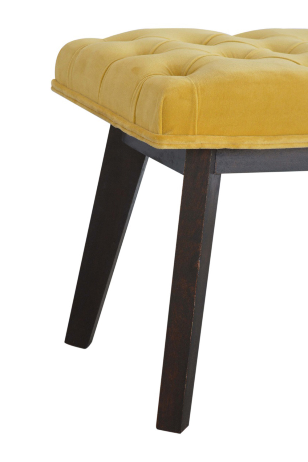 Artisan Velvet Hallway Bench - Mustard