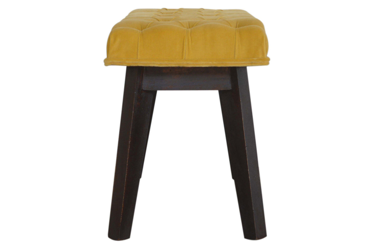 Artisan Velvet Hallway Bench - Mustard