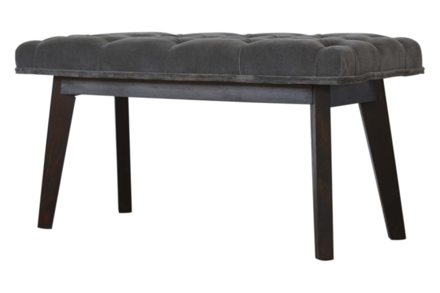 Artisan Velvet Hallway Bench - Gray
