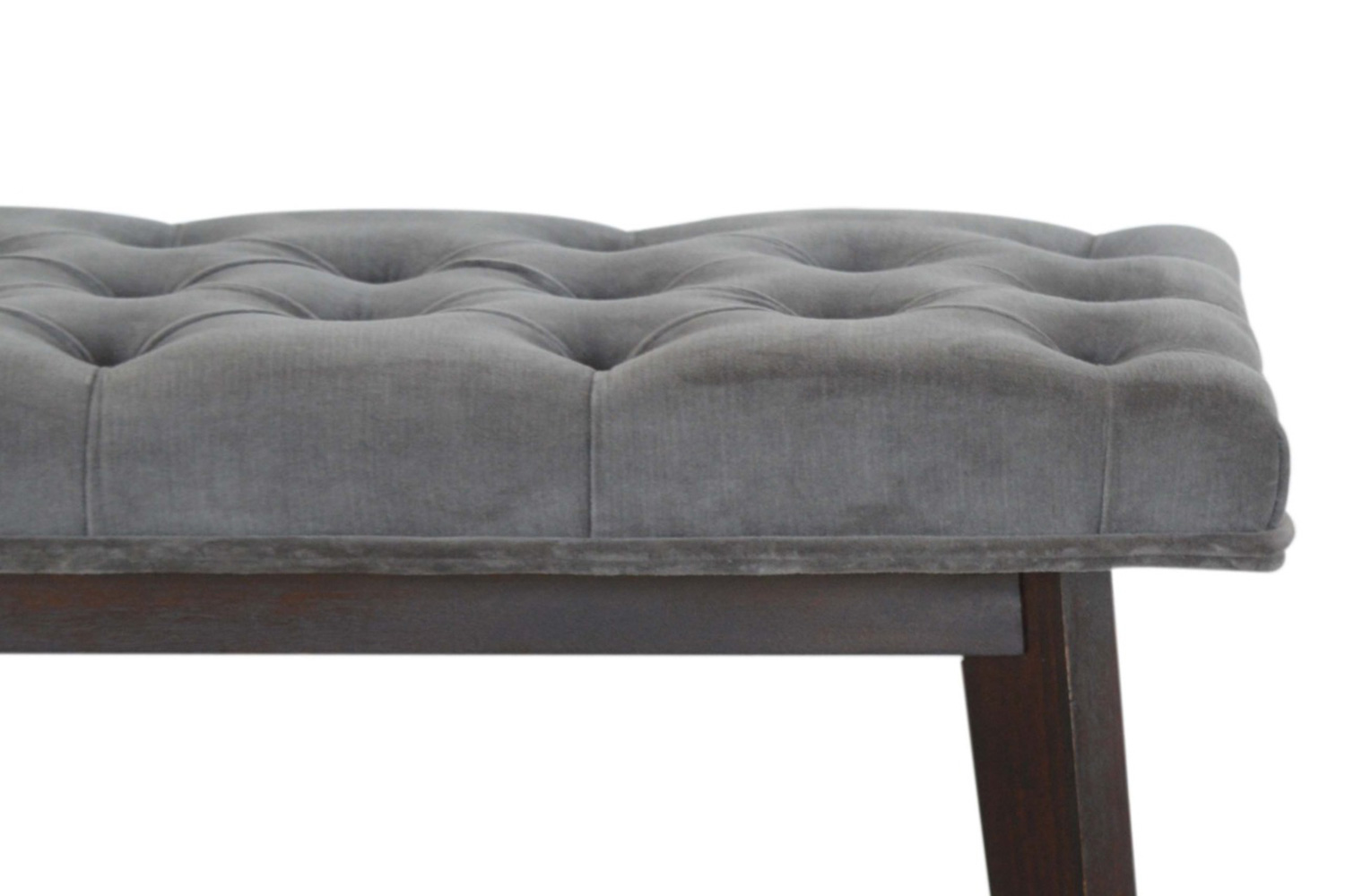 Artisan Velvet Hallway Bench - Gray