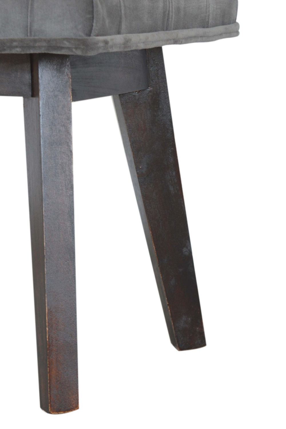 Artisan Velvet Hallway Bench - Gray