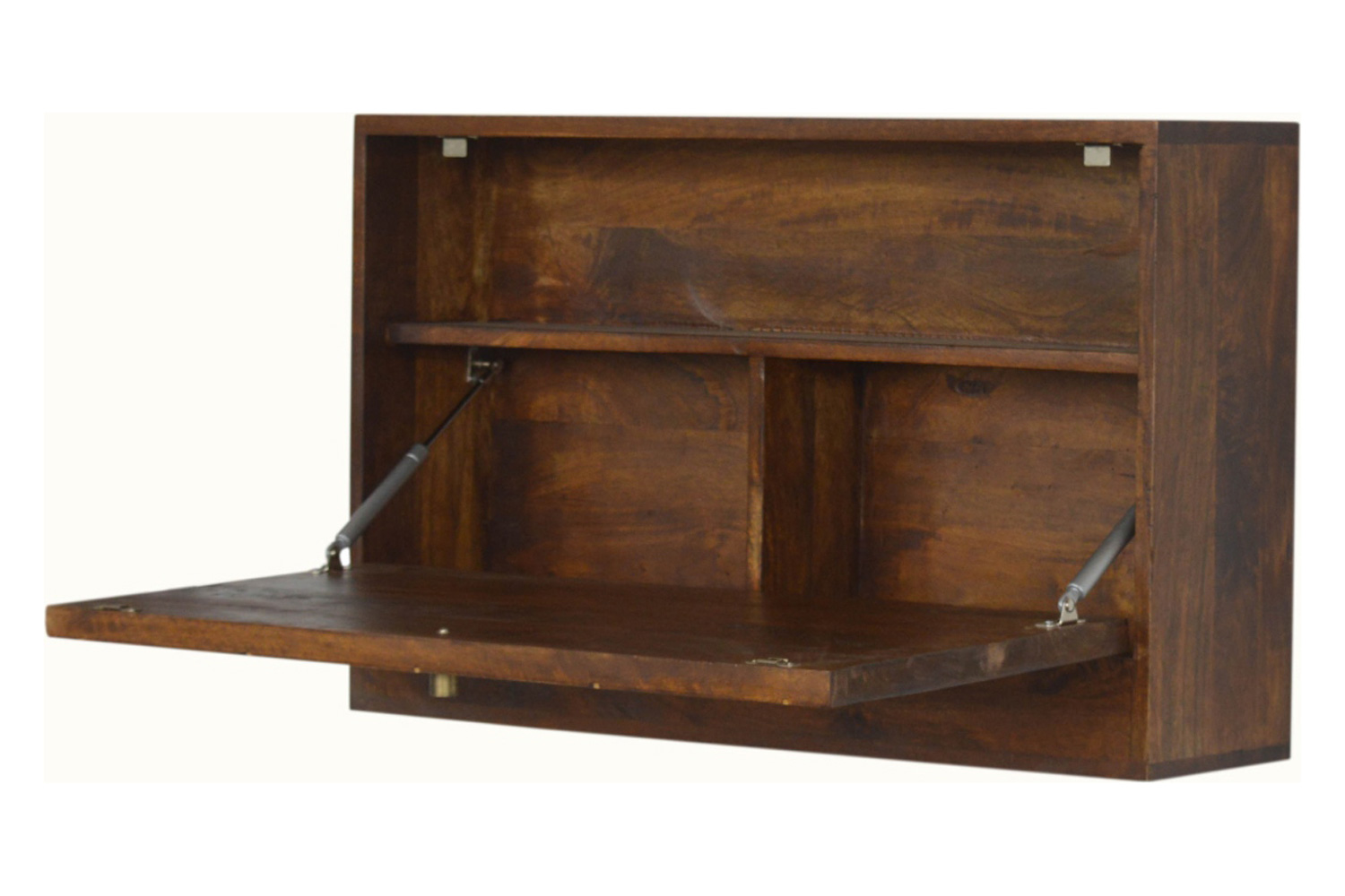 Artisan - Geometric Brass Inlay Flip Down Writing Desk