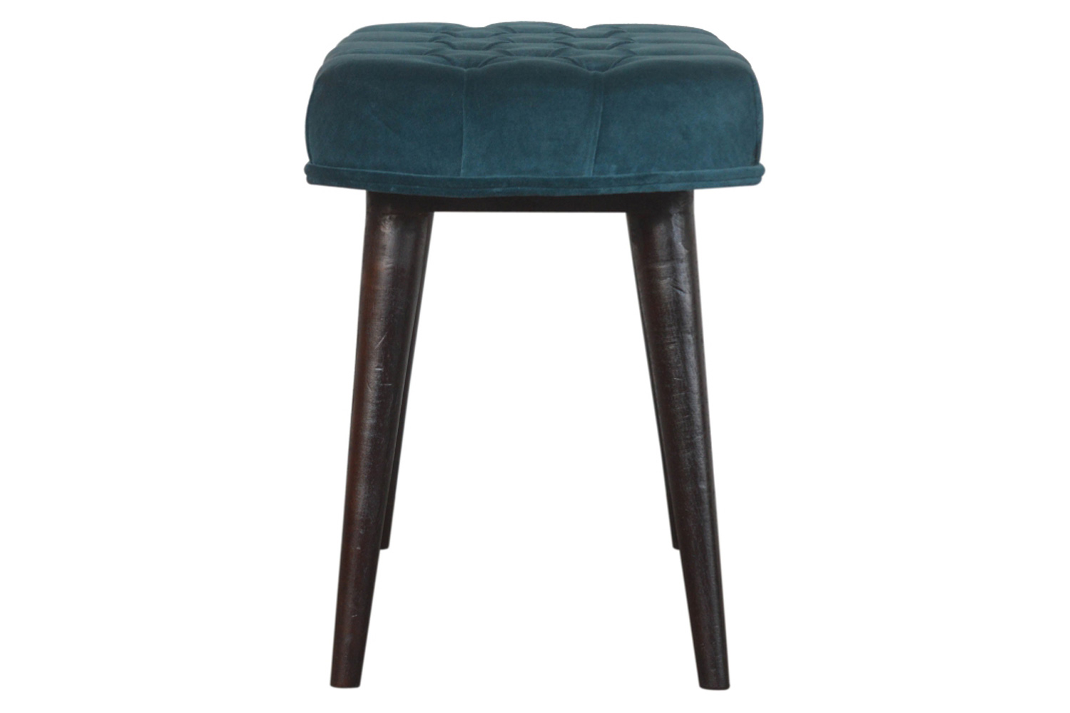Artisan Deep Button Bench - Teal, Velvet