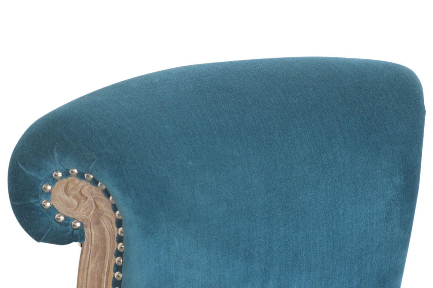 Artisan Studded Chair - Velvet, Teal