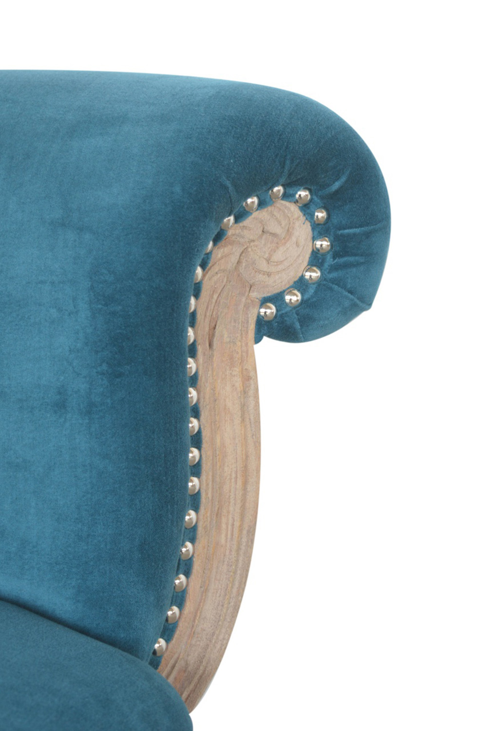 Artisan Studded Chair - Velvet, Teal