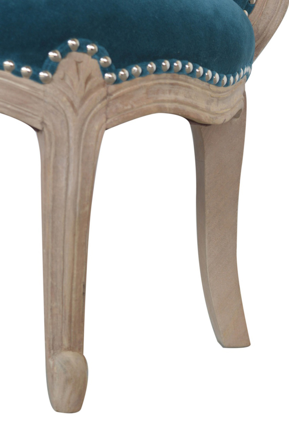 Artisan Studded Chair - Velvet, Teal