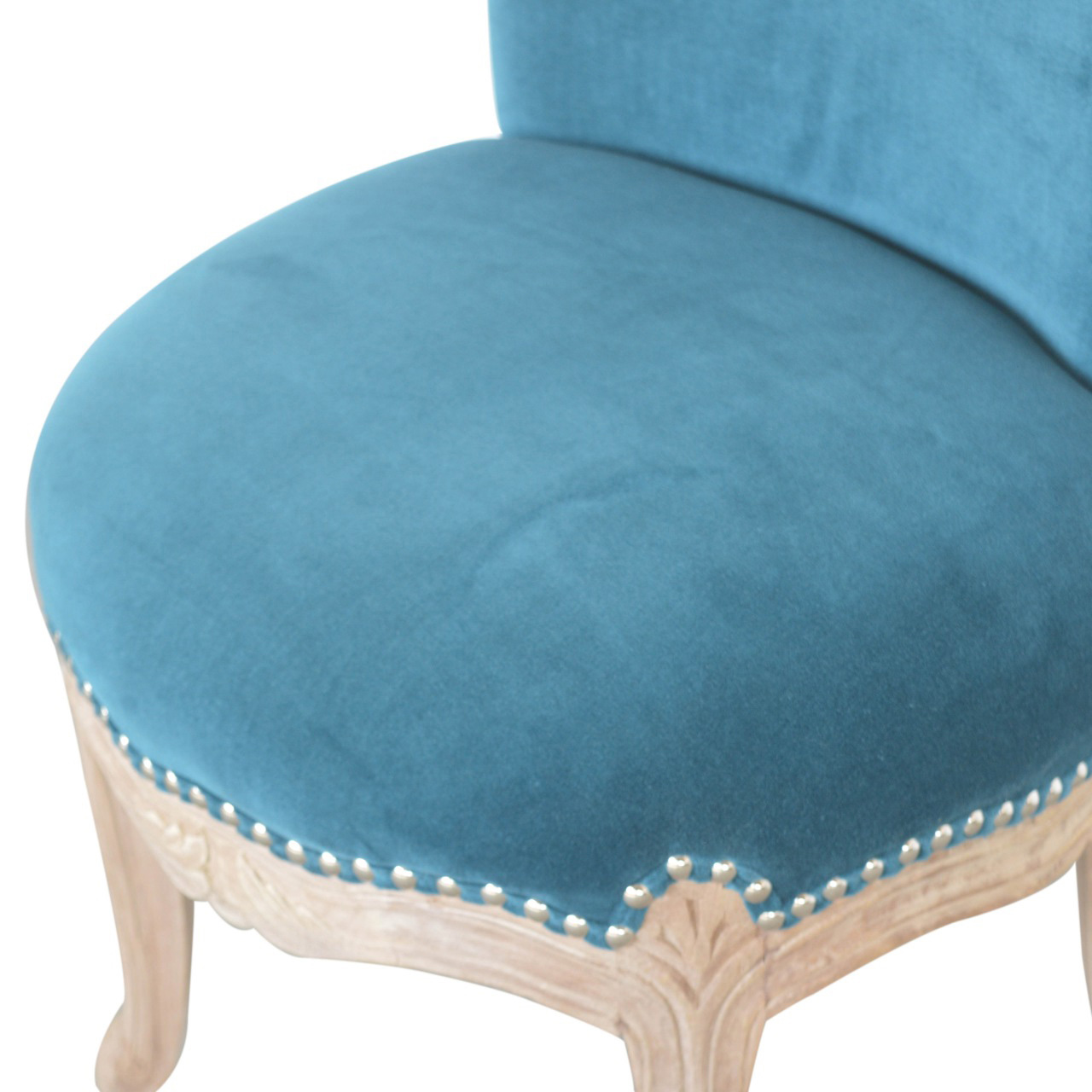 Artisan Studded Chair - Velvet, Teal