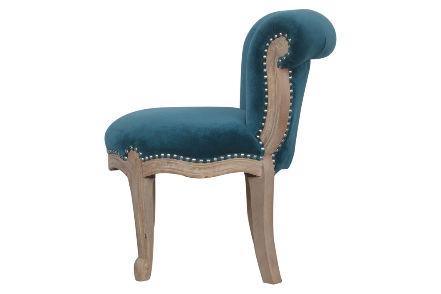 Artisan Studded Chair - Velvet, Teal