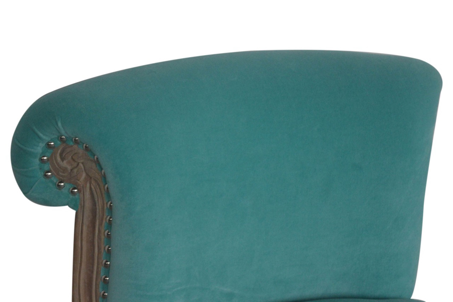 Artisan Studded Chair - Velvet, Aqua
