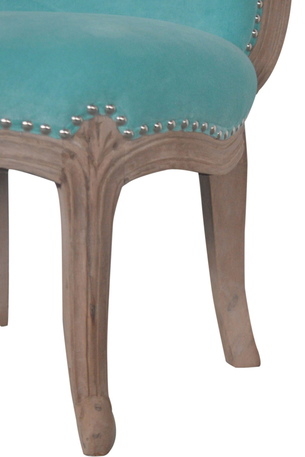 Artisan Studded Chair - Velvet, Aqua