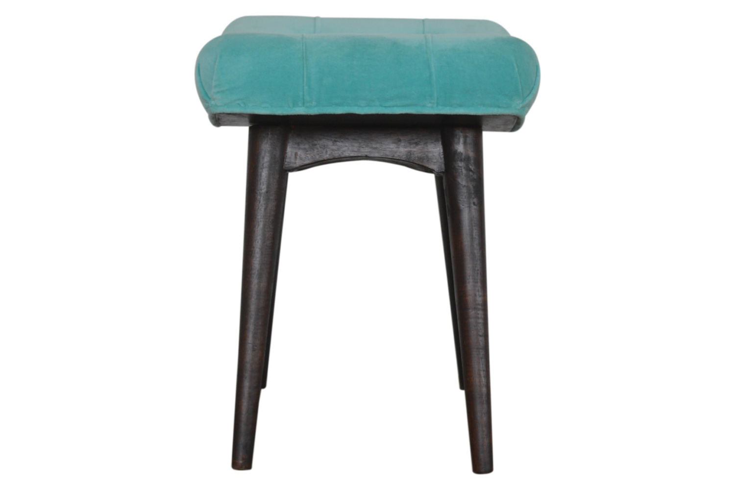 Artisan Curved Bench - Aqua, Velvet