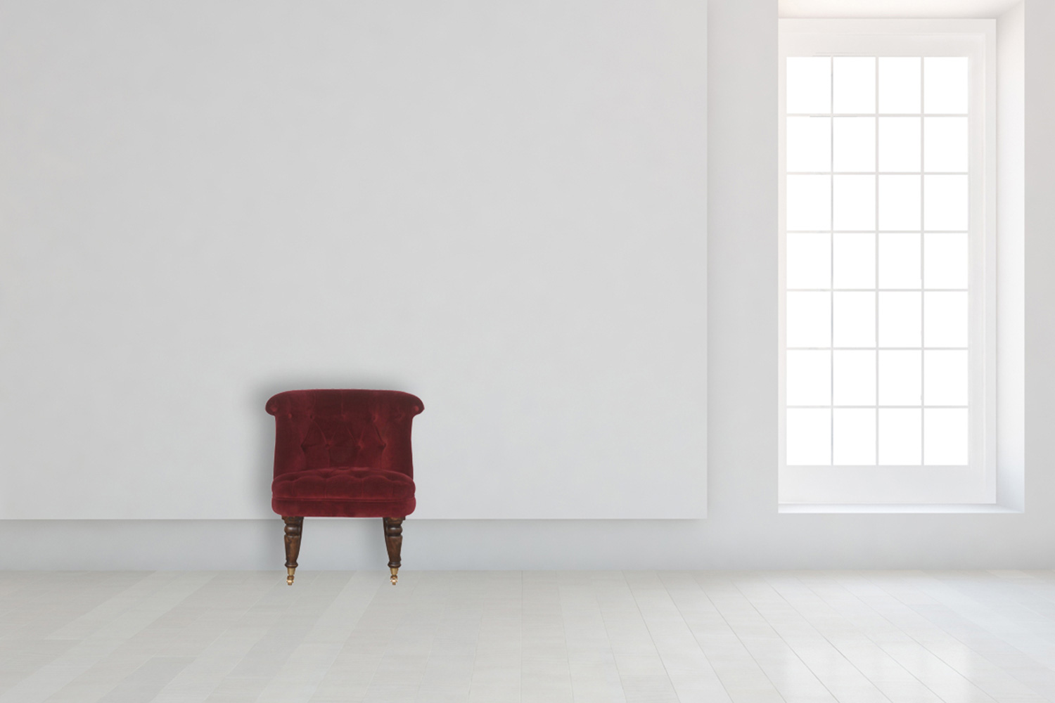 Artisan Accent Chair - Wine Red, Velvet