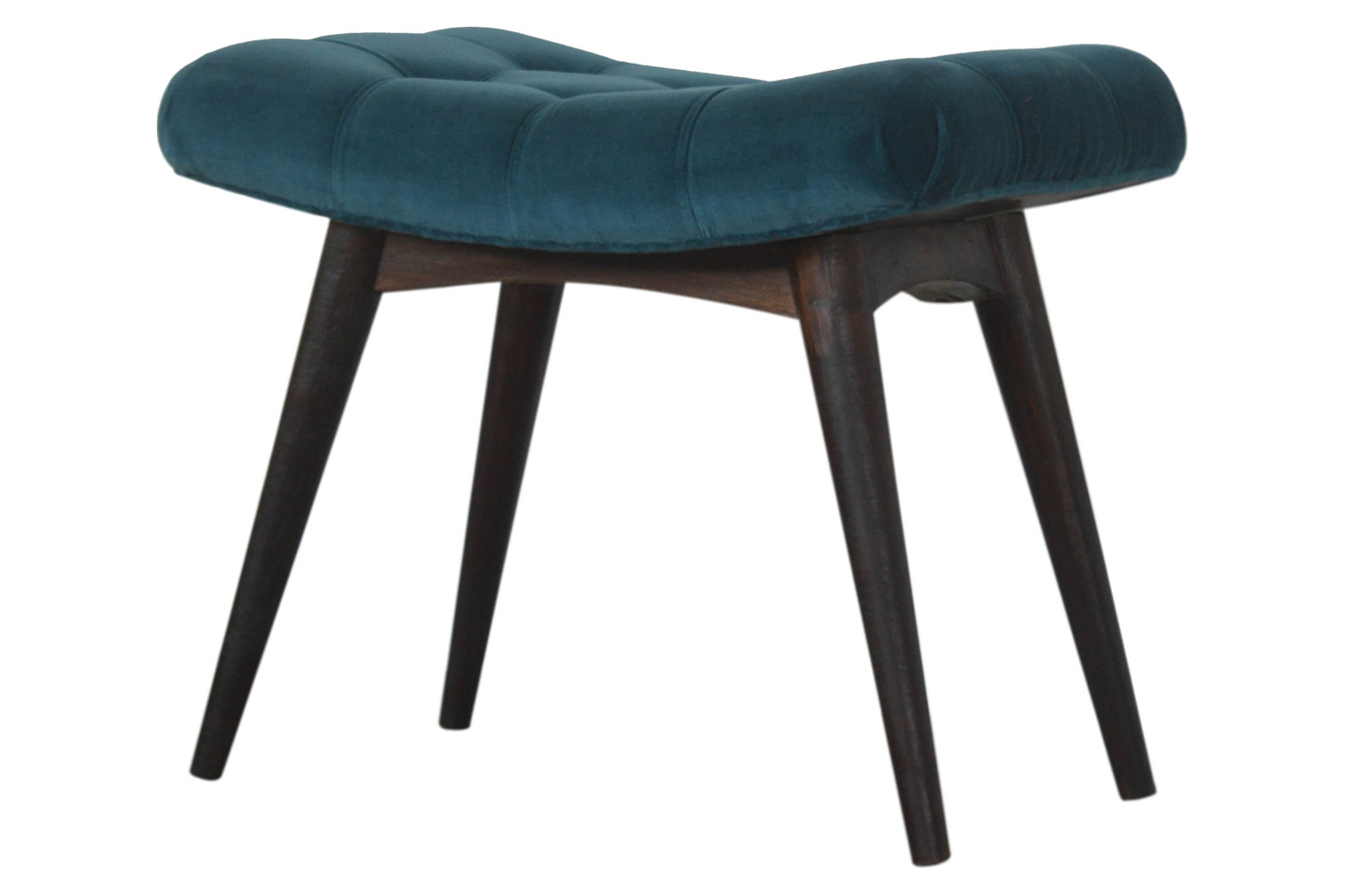 Artisan Curved Bench - Teal, Velvet