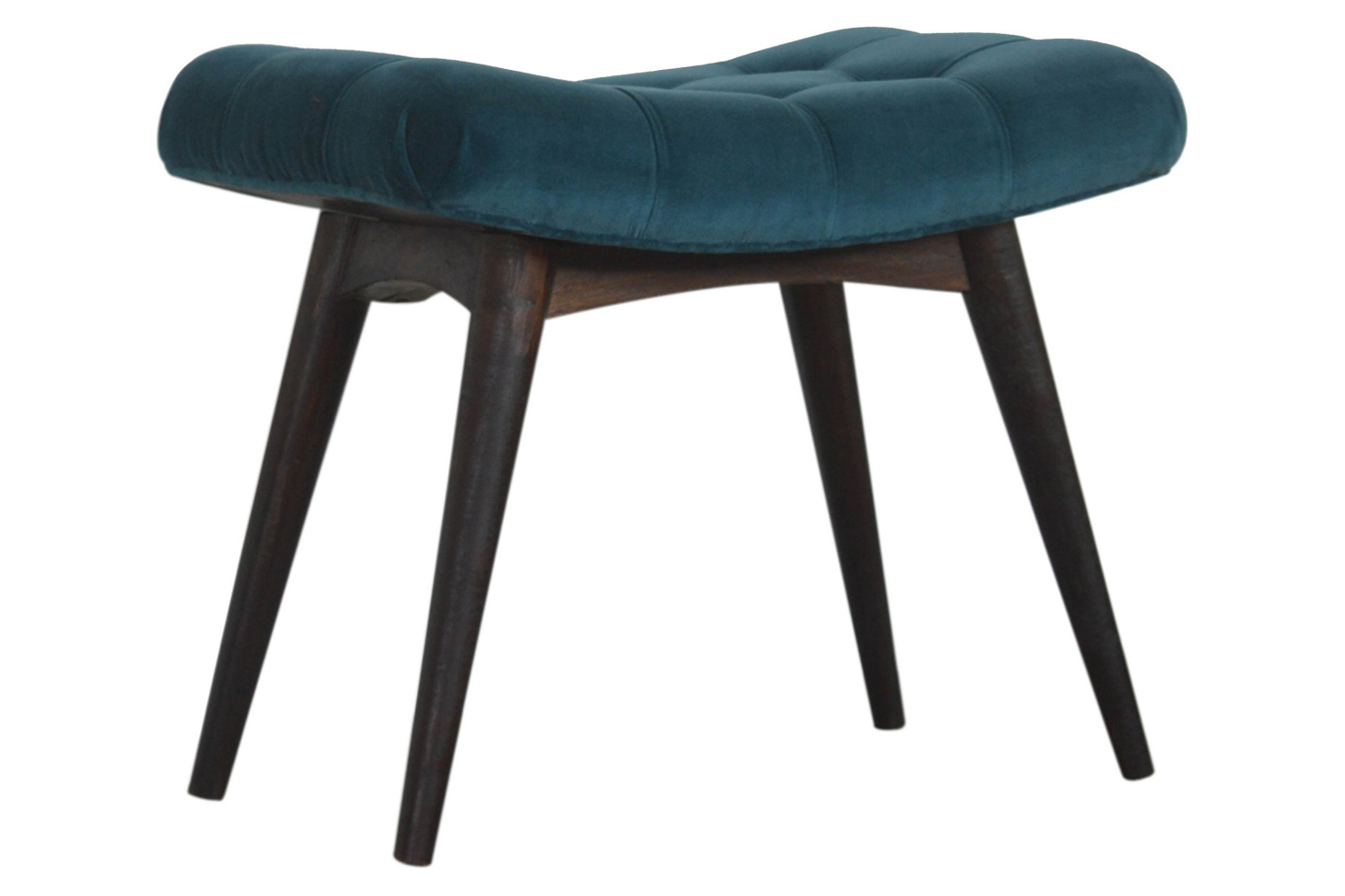 Artisan Curved Bench - Teal, Velvet