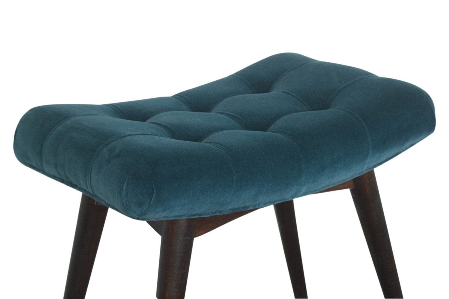 Artisan Curved Bench - Teal, Velvet