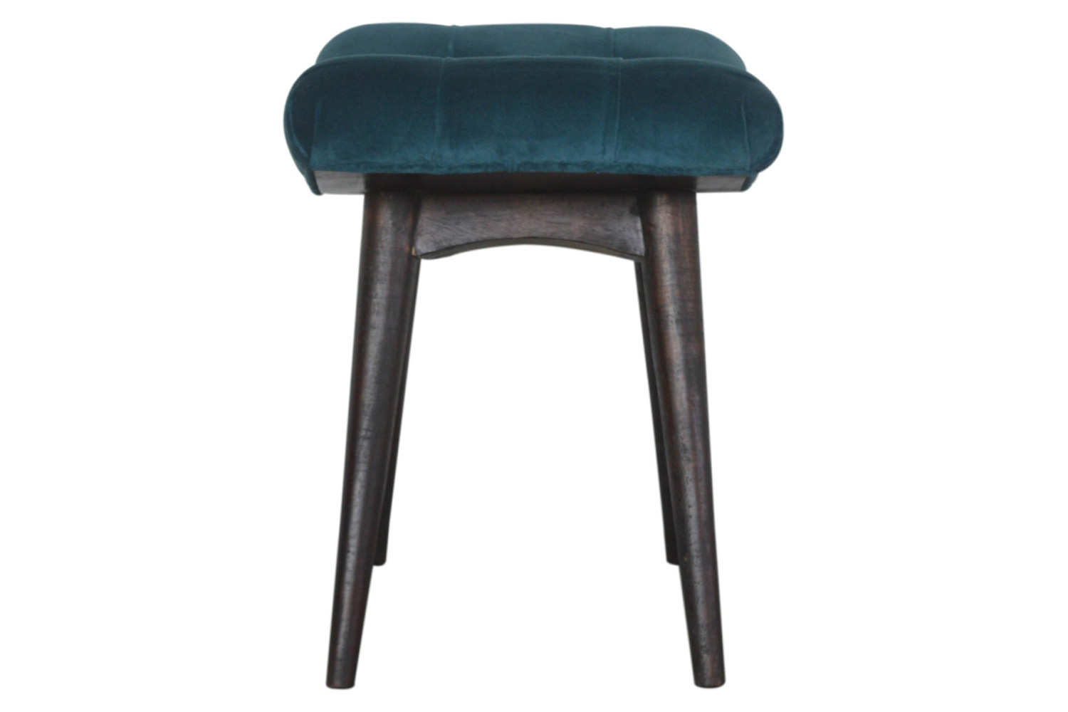 Artisan Curved Bench - Teal, Velvet