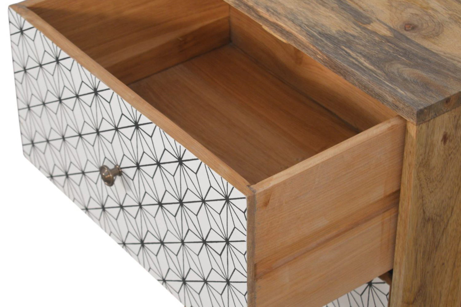 Artisan Prima Bedside with 2 Drawers - Short Legs