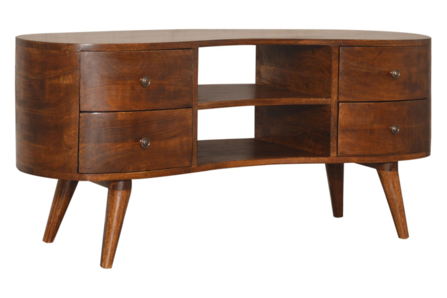 Artisan - Wave Entertainment Unit in Chestnut