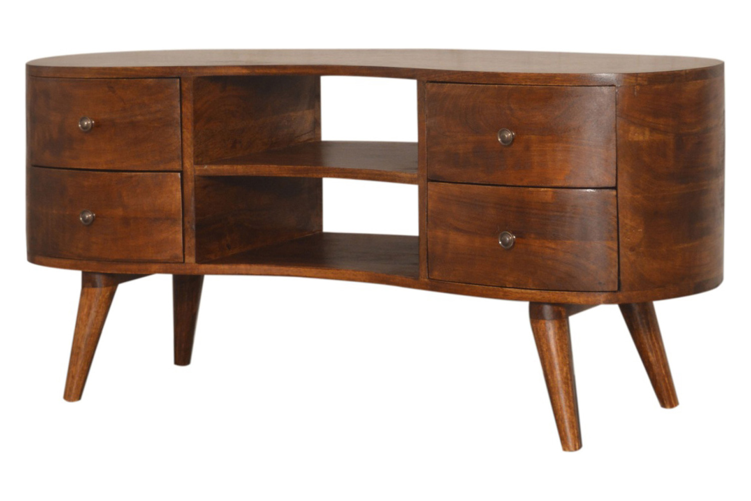Artisan - Wave Entertainment Unit in Chestnut