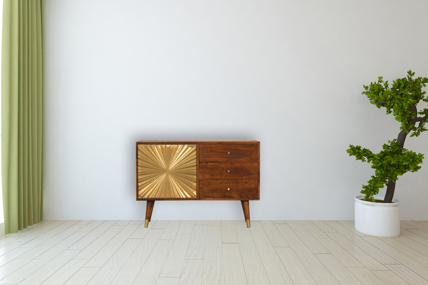 Artisan Manila Gold Sideboard - Nordic Legs