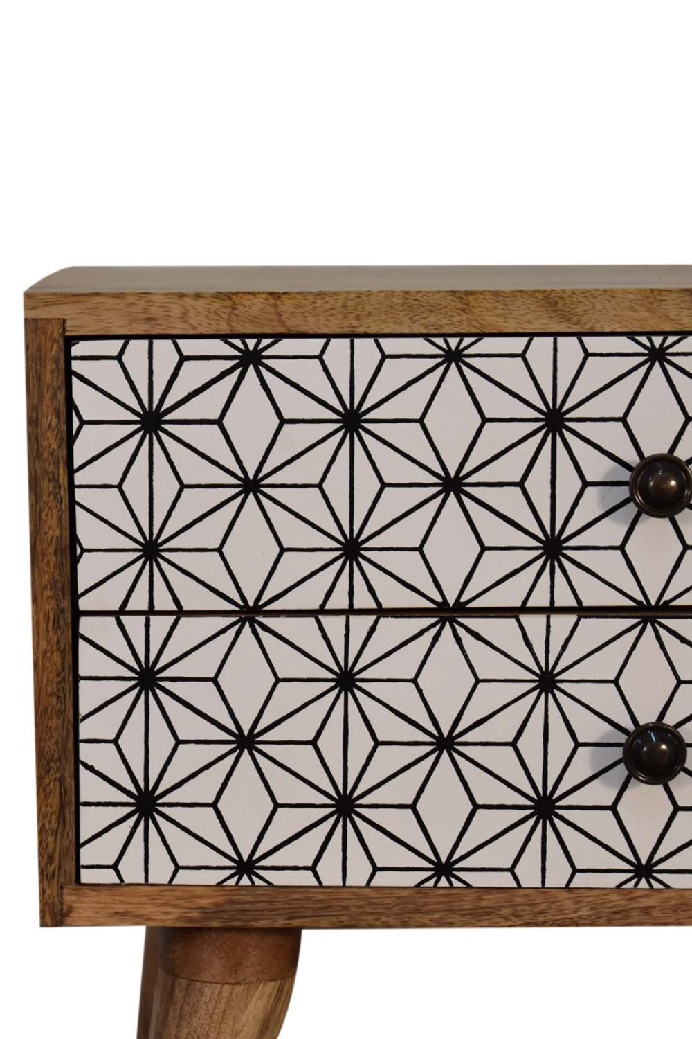 Artisan Prima Bedside with 2 Drawers - Tall Legs