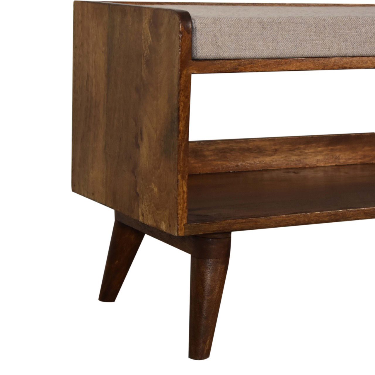 Artisan Nordic Seat Pad Storage Bench - Brown, Tweed