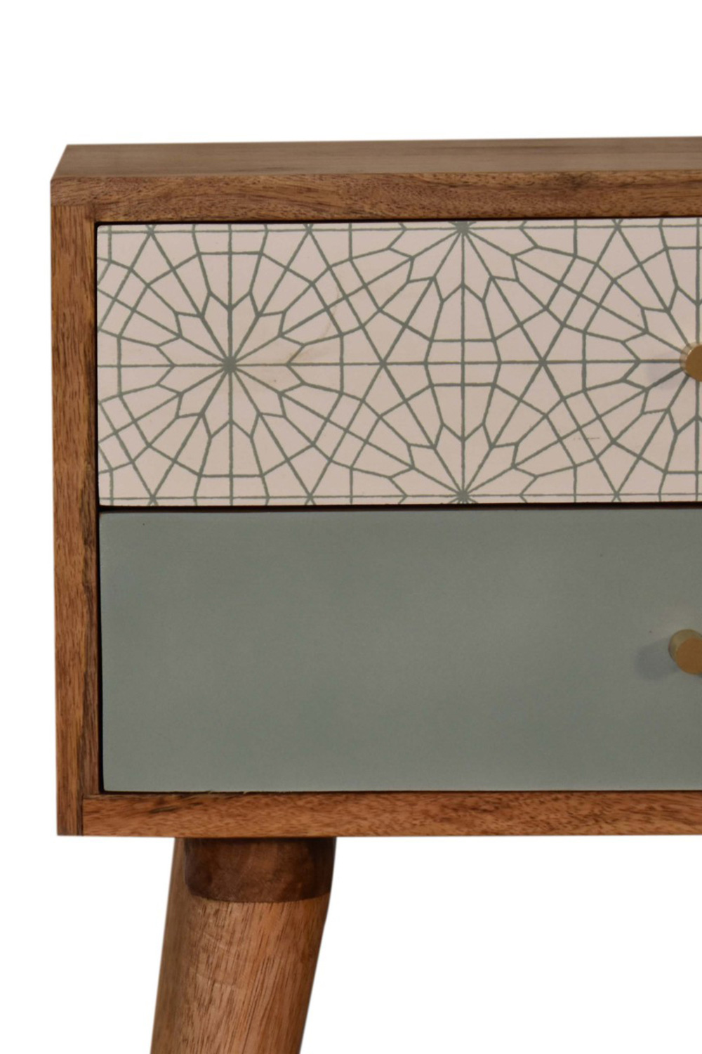 Artisan Patterned Bedside - Green
