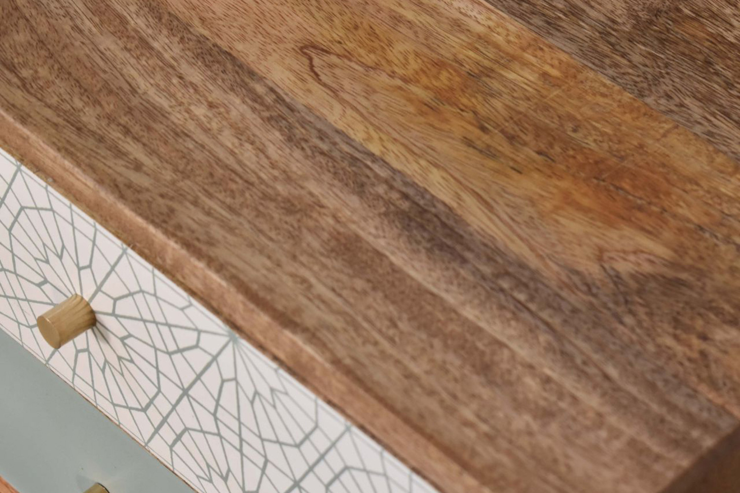 Artisan Patterned Bedside - Green