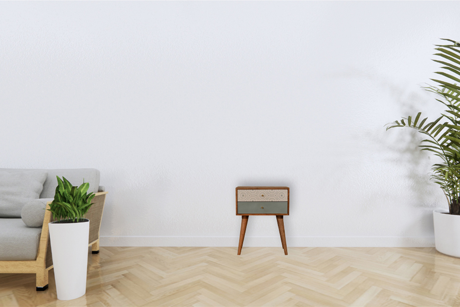 Artisan Patterned Bedside - Green