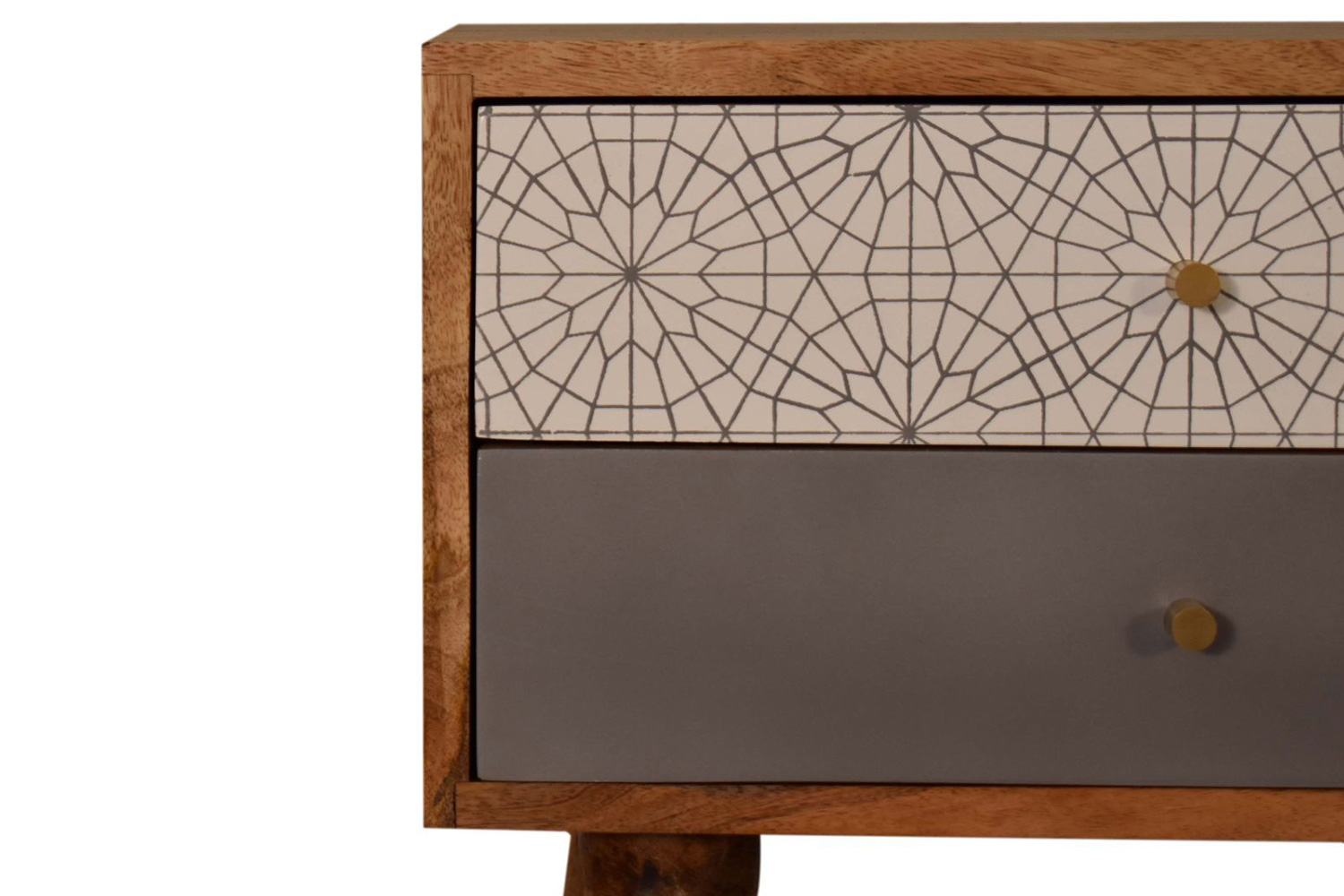 Artisan Patterned Bedside - Gray