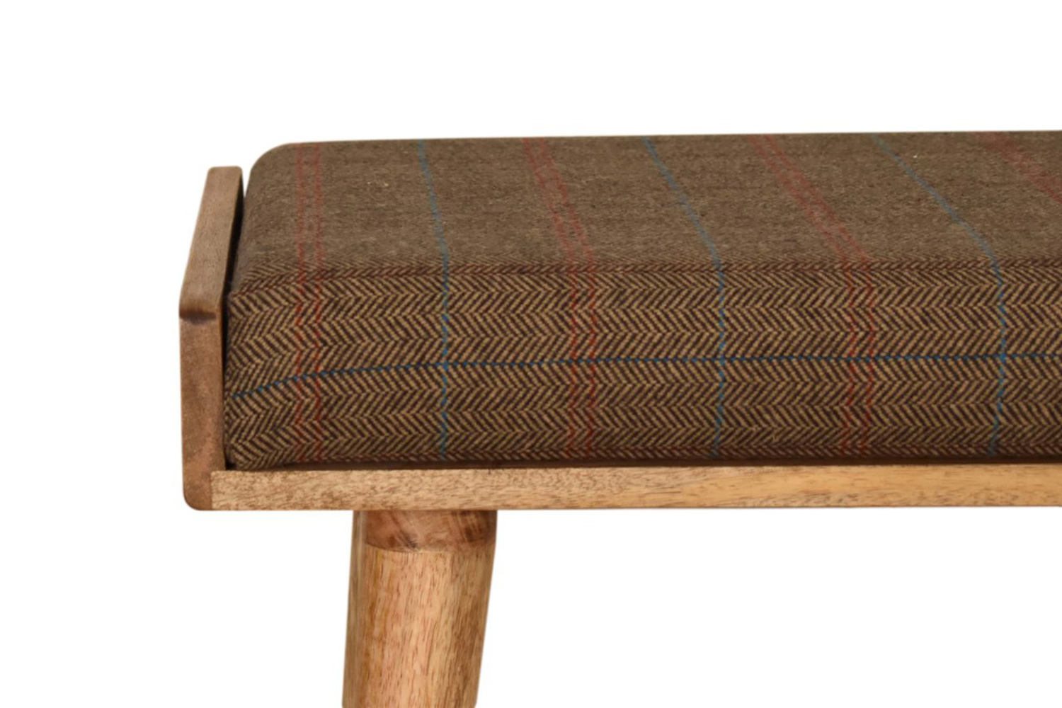 Artisan Tray Style Footstool - Multi Tweed