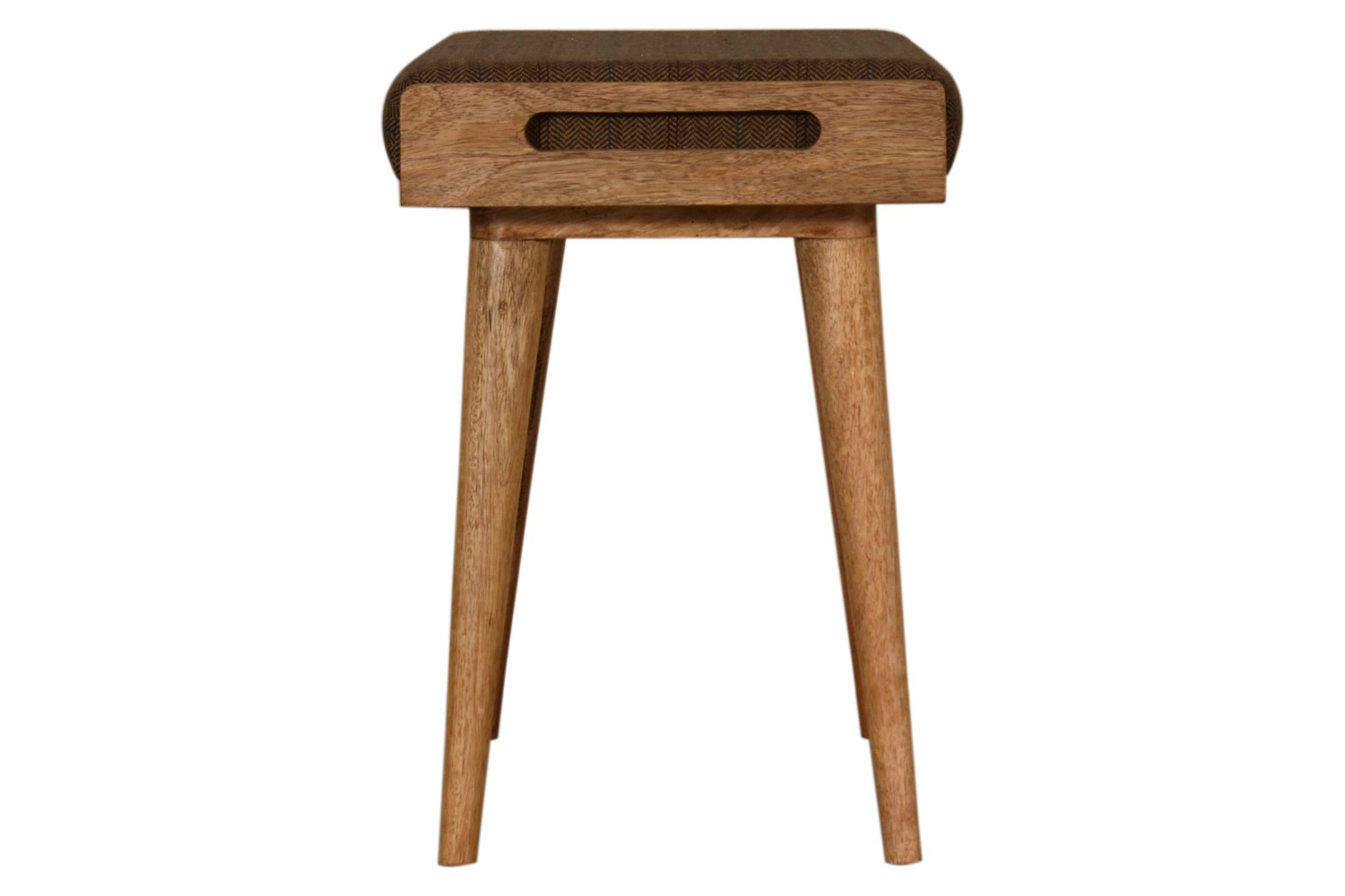 Artisan Tray Style Footstool - Multi Tweed