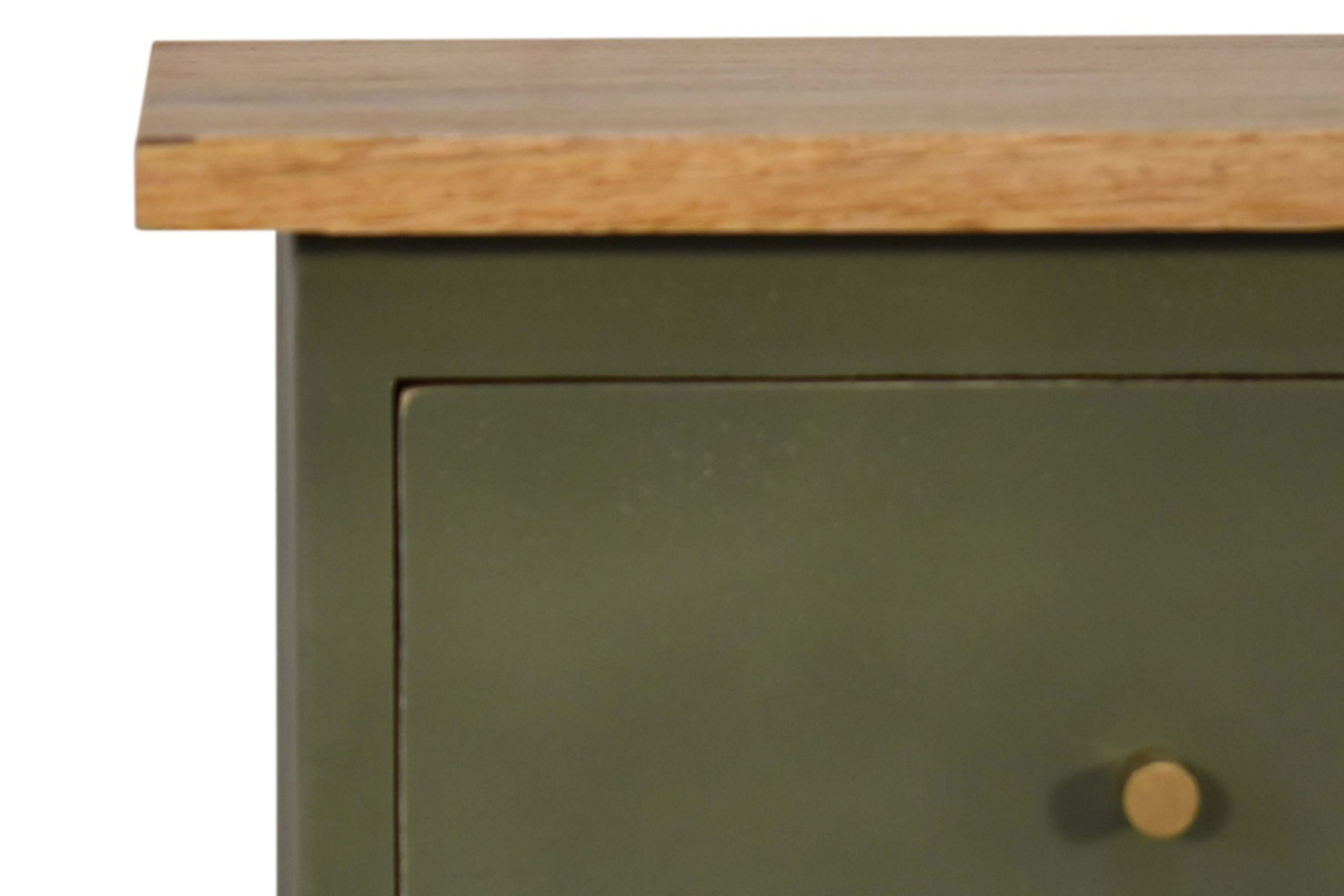 Artisan Hand Painted Bedside - Olive