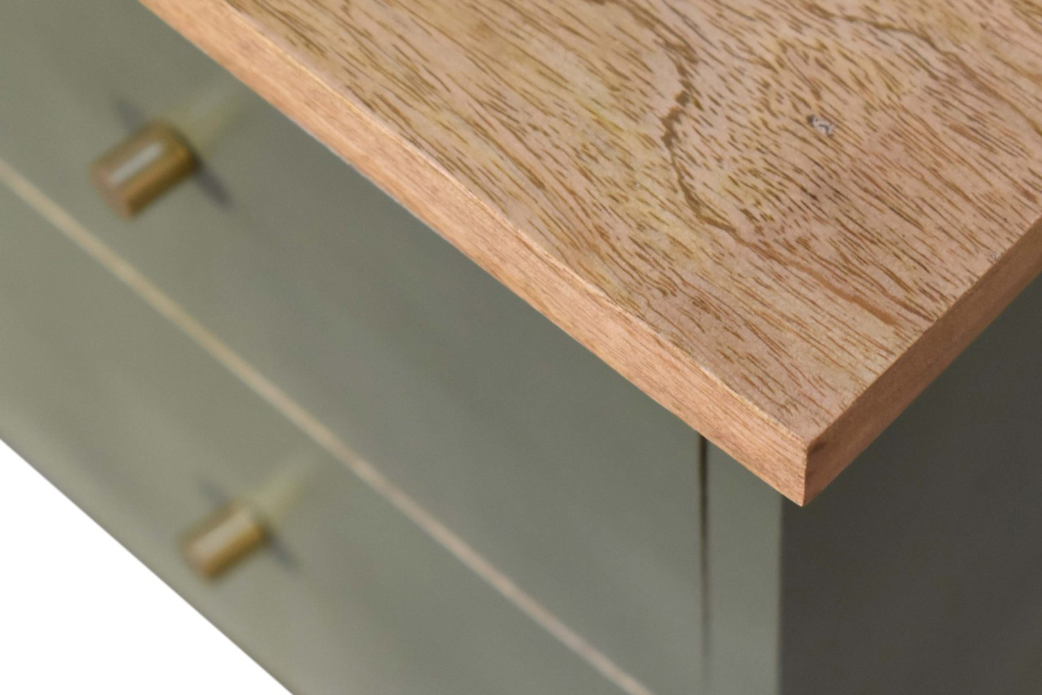 Artisan Hand Painted Bedside - Olive