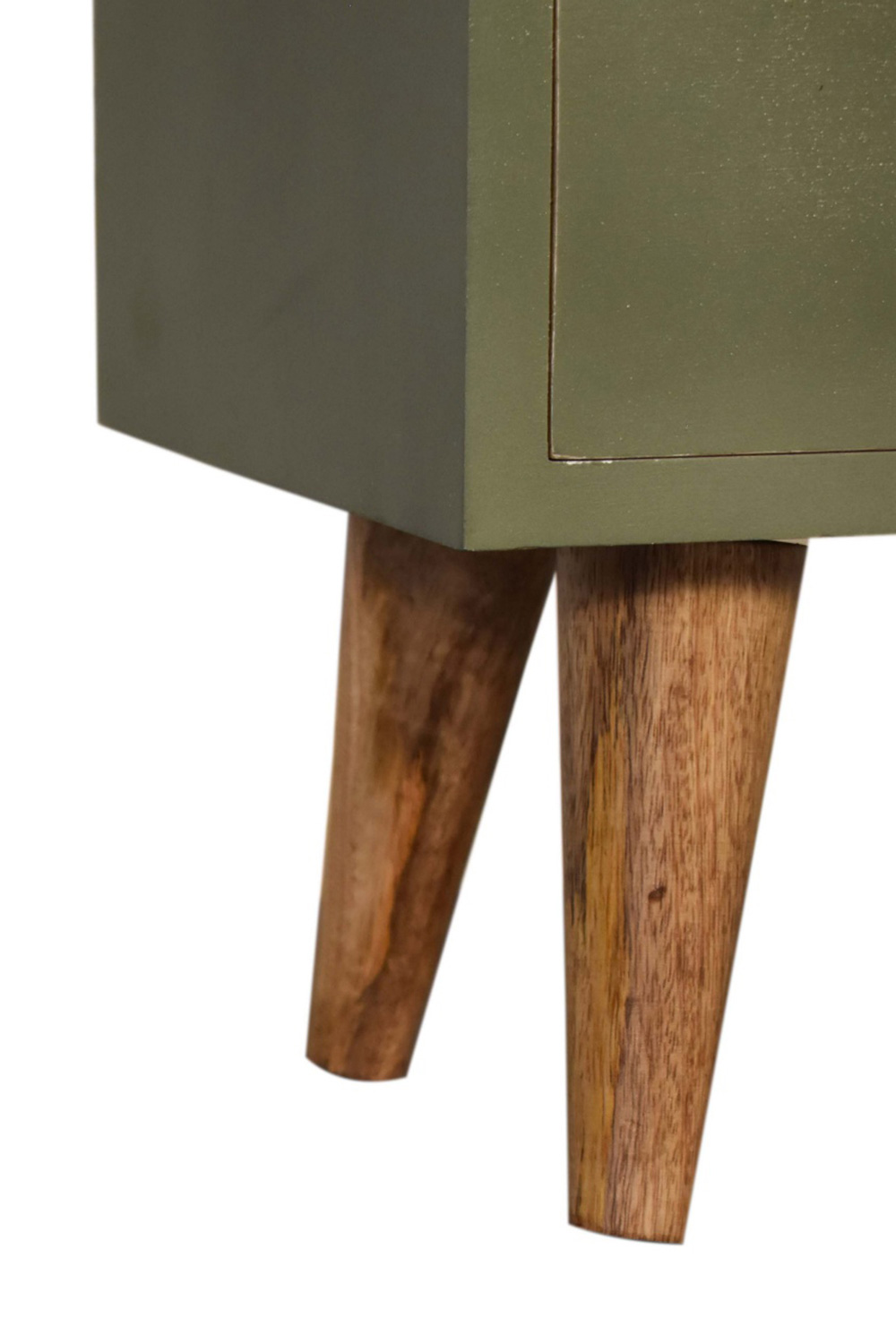 Artisan Hand Painted Bedside - Olive
