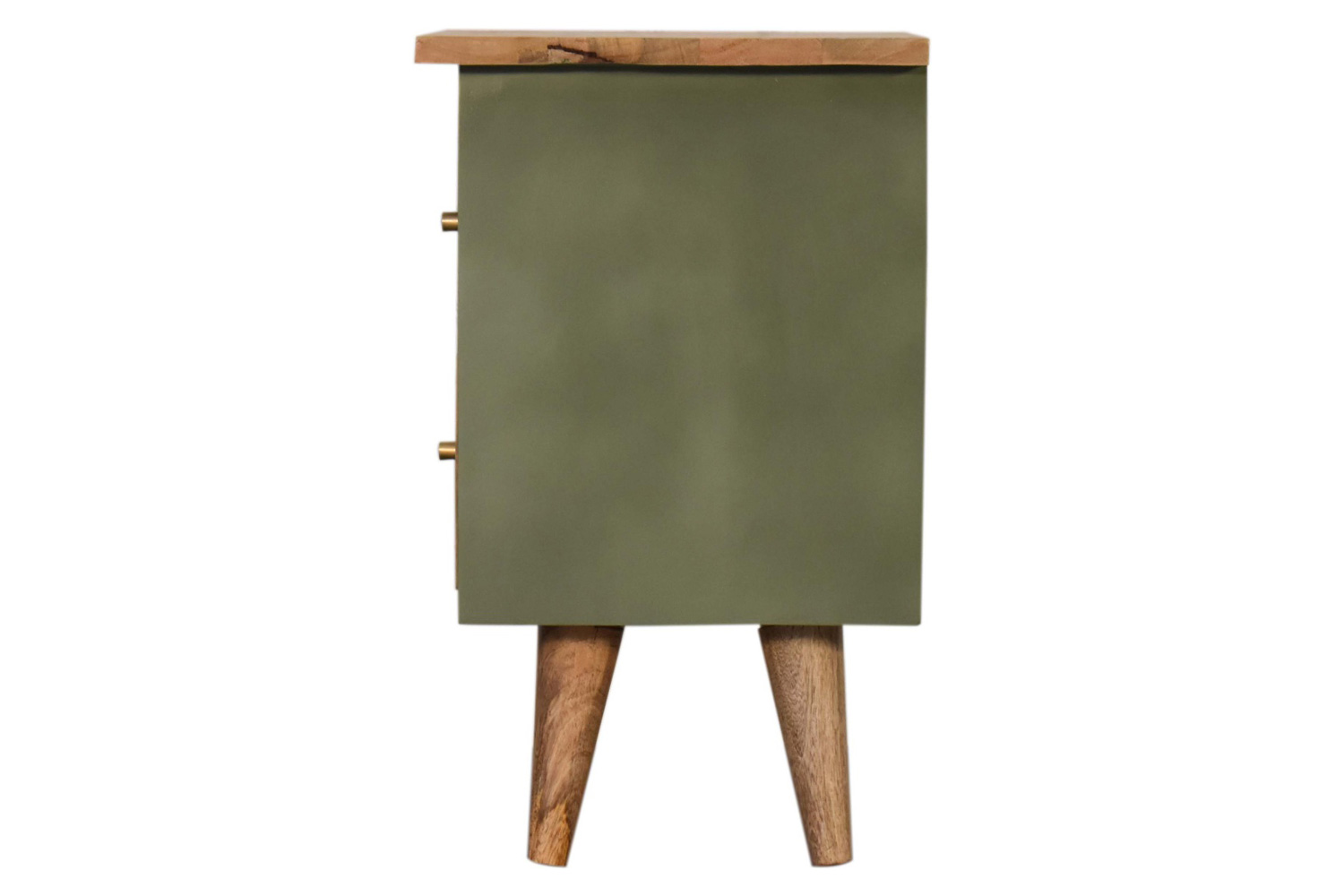 Artisan Hand Painted Bedside - Olive