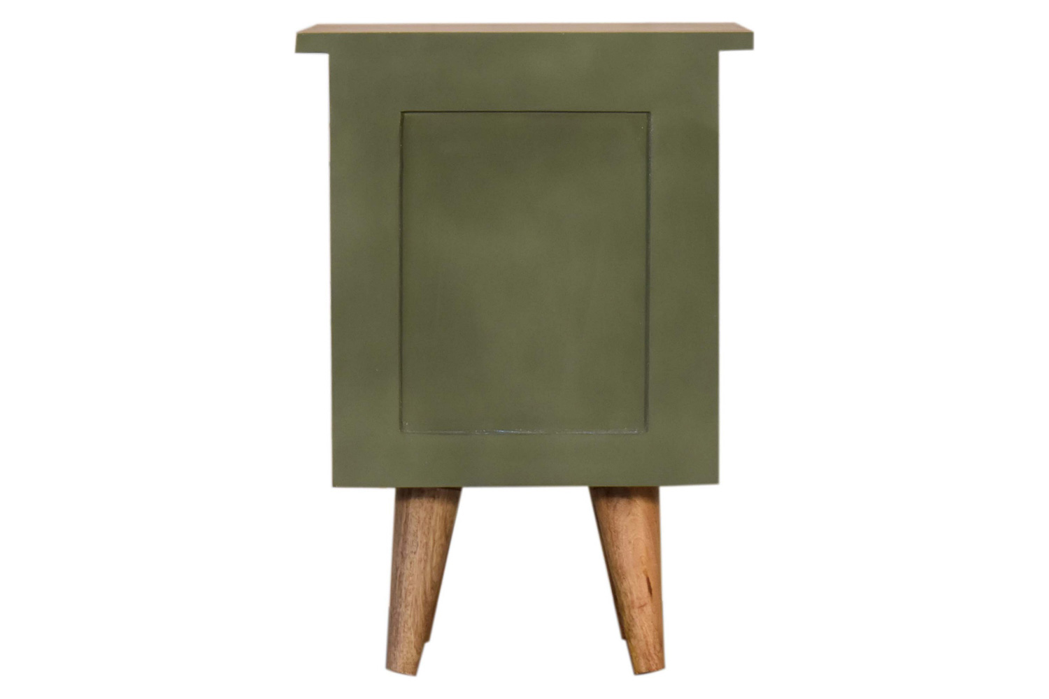 Artisan Hand Painted Bedside - Olive