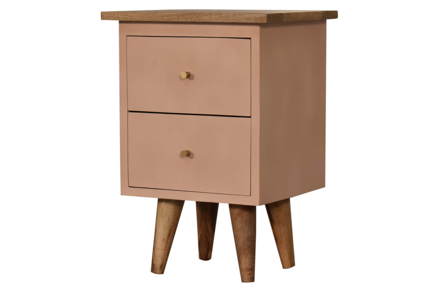 Artisan Hand Painted Bedside - Blush Pink