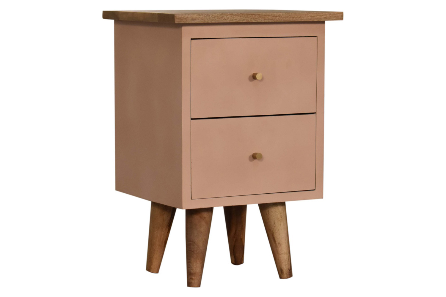 Artisan Hand Painted Bedside - Blush Pink