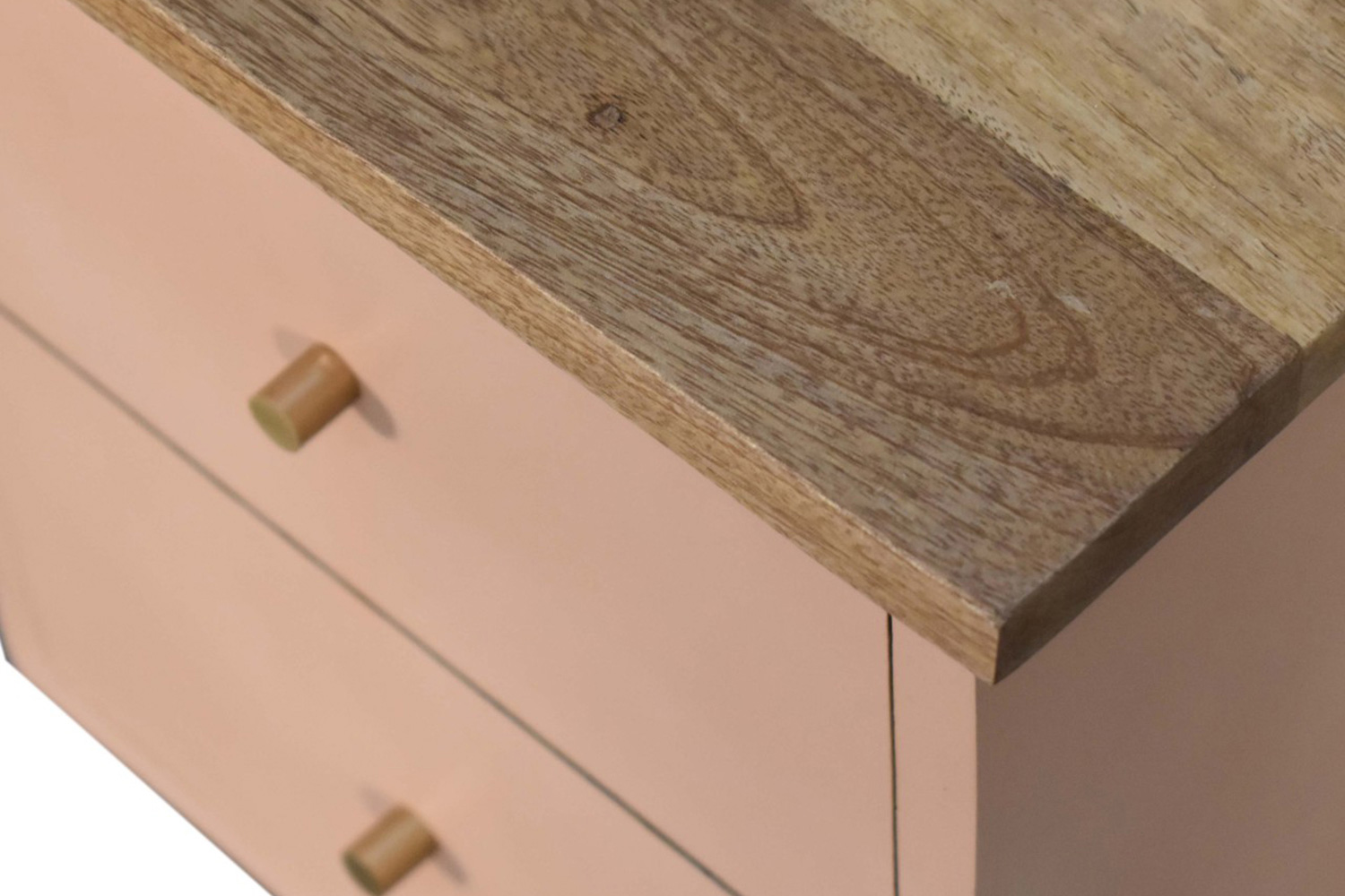 Artisan Hand Painted Bedside - Blush Pink