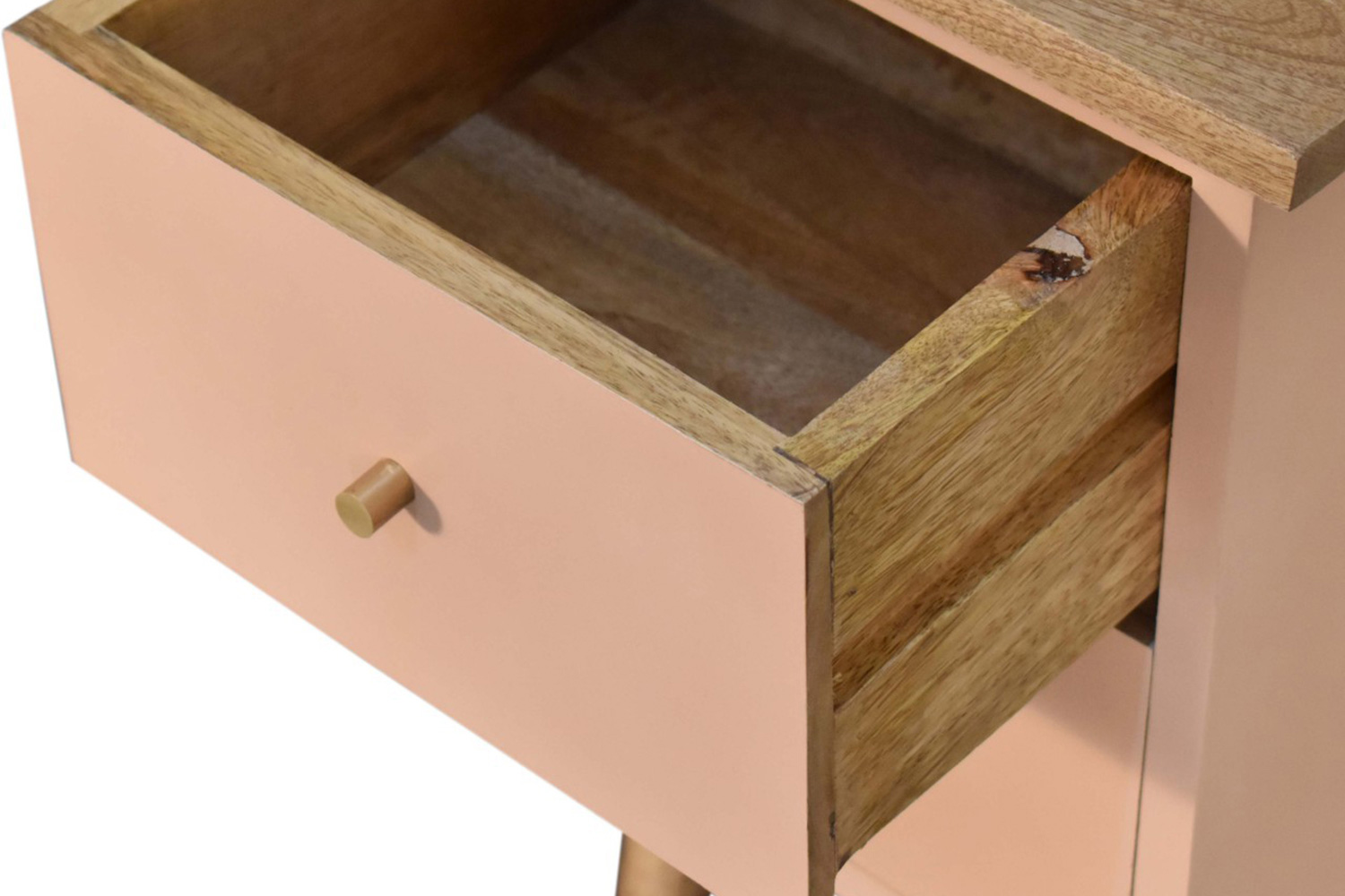 Artisan Hand Painted Bedside - Blush Pink