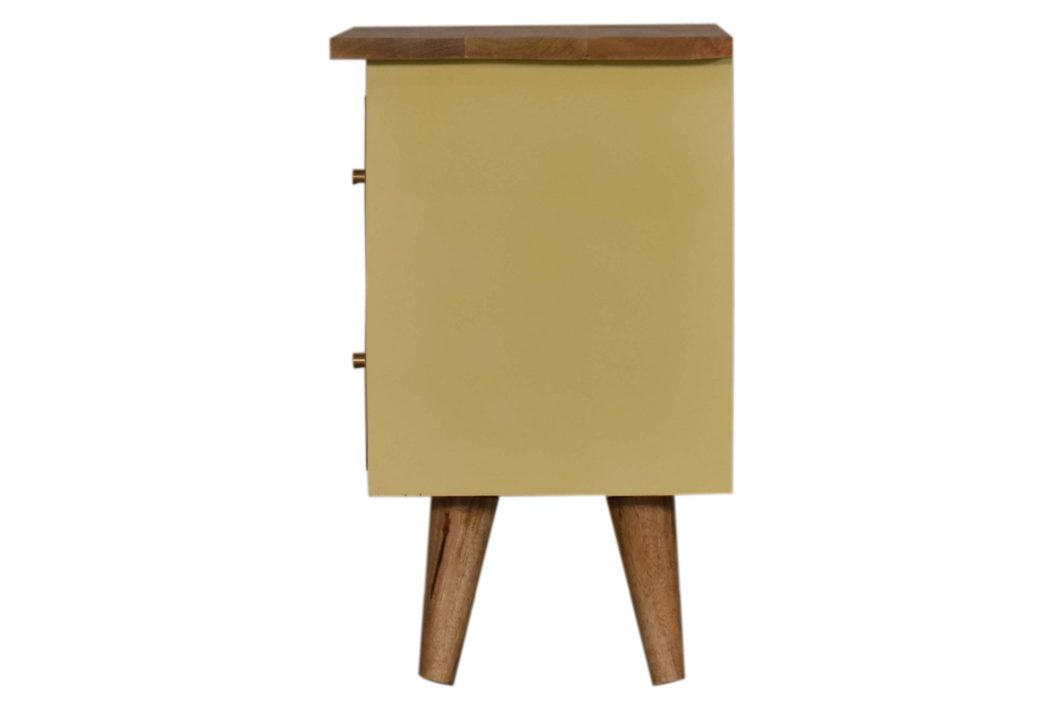 Artisan Hand Painted Bedside - Yellow
