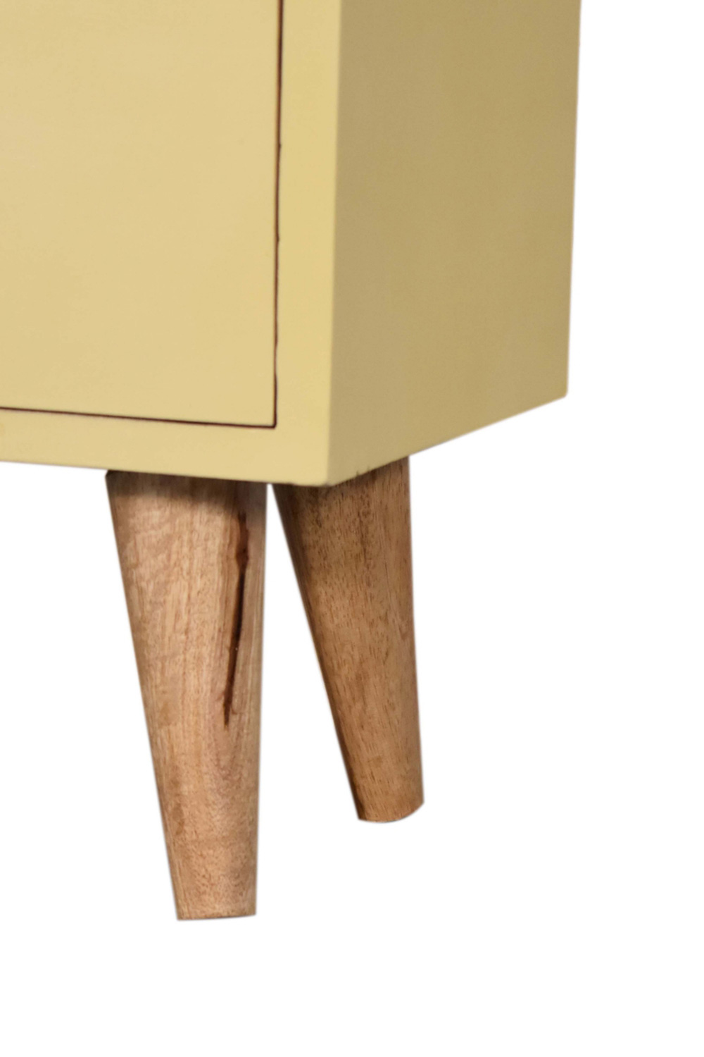Artisan Hand Painted Bedside - Yellow