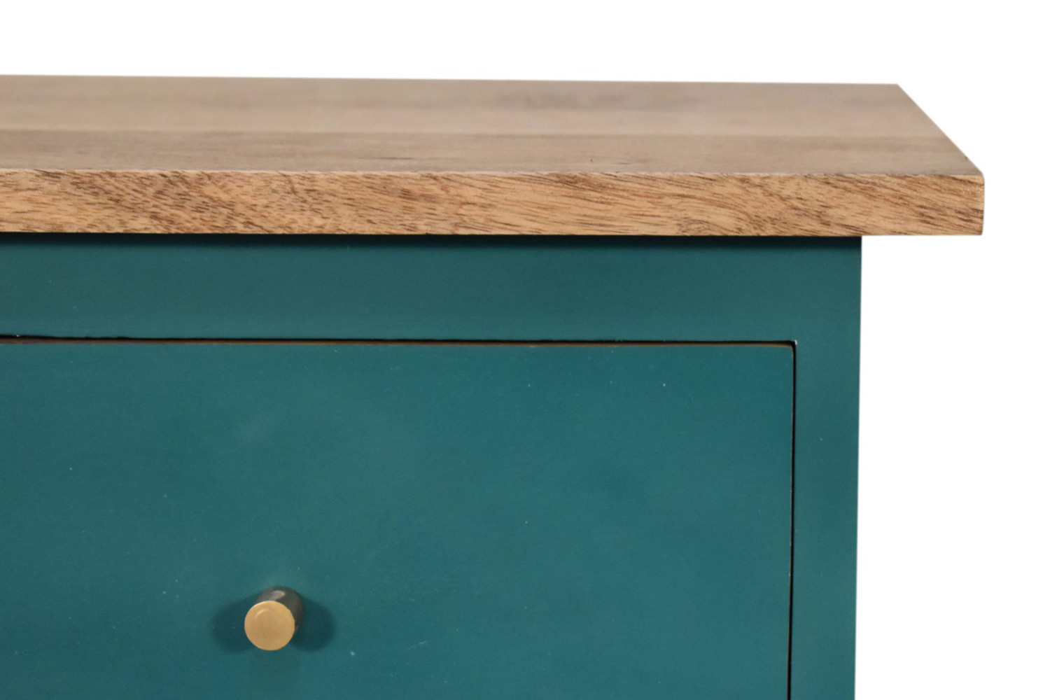 Artisan Hand Painted Bedside - Teal
