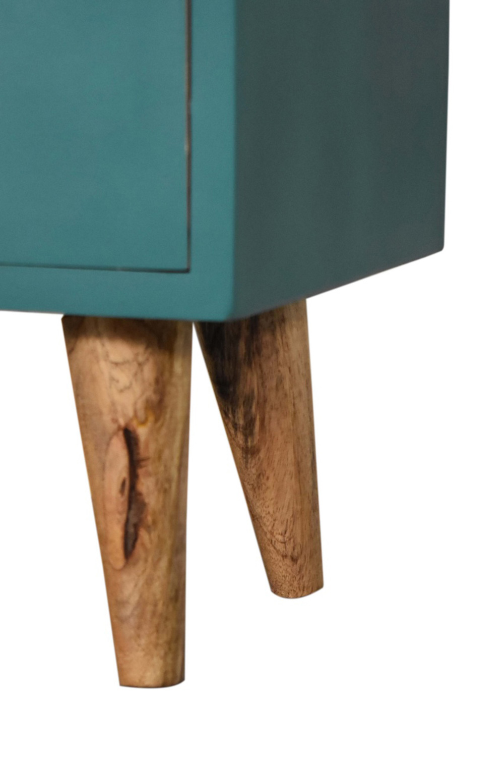 Artisan Hand Painted Bedside - Teal
